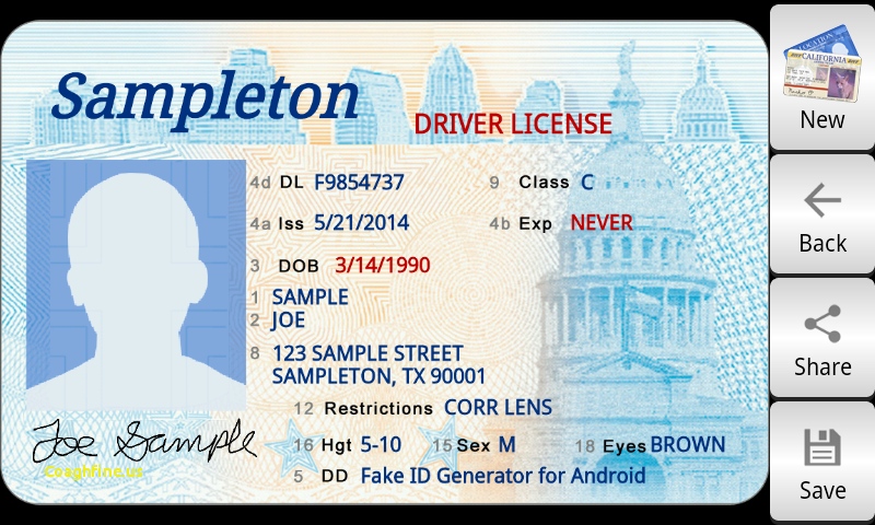 make a fake drivers license online free